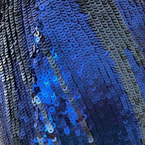 NWT Bebe blue & black sequin skirt size 2 - Picture 14 of 16